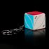 Qiyi Magic Cube Mini Stickerless Soild Color Smooth Cube Keychain Pendant Educational Toy Lvy Speed Cube Keychain White