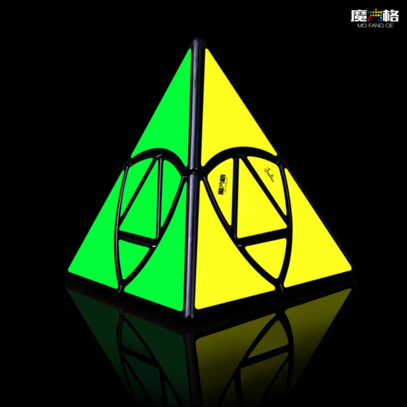 Qiyi Magic Cube Pyramid Smooth Speed Cube Educational Toy black