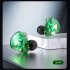 Qkz Ak6 Pro Wired Headset Hifi Subwoofer In ear Earphone 3 5mm Music Earbuds For Mobile Phone Computer Green with Mic Version