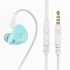 Qkz Ak6 x Sports Headphone In ear Wire controlled Headset with Microphone Hifi Bass Music Gaming Earphone Green