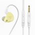 Qkz Ak6 x Sports Headphone In ear Wire controlled Headset with Microphone Hifi Bass Music Gaming Earphone Yellow
