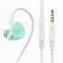 Qkz Ak6 x Sports Headphone In ear Wire controlled Headset with Microphone Hifi Bass Music Gaming Earphone Green