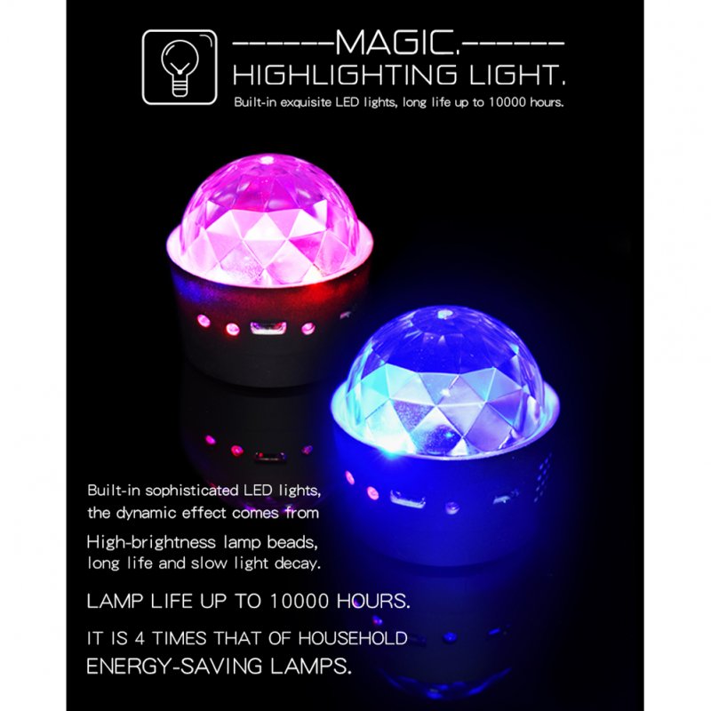 Led Rotating Disco Ball Lights Portable Colorful Usb Rechargeable Ambient Light Led Stage Light Night Lamps 