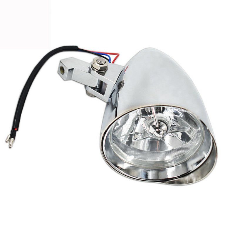 Motorcycle Headlight Lamp Chrome Visor Headlight Lamp For Bobber Chopper Dyna 