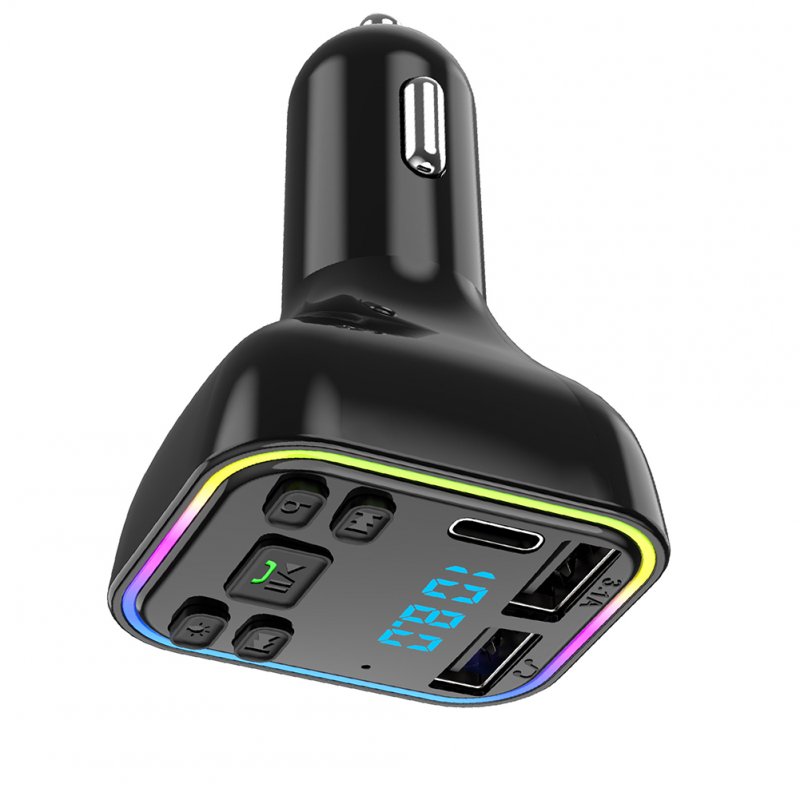 Bluetooth-compatible 5.0 Fm Transmitter Car Mp3 Player Noise Reduction Wireless Hands Free Audio Receiver 