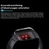 Qs16 Smart Bracelet Measuring Body Temperature Heart Rate Blood Oxygen Large screen Smart Watch black