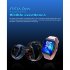 Qs16pro Smart Watch Bluetooth compatible 5 0 Connected Smartwatch Heart Rate Body Temperature Sleep Monitoring Waterproof Sports Bracelet blue