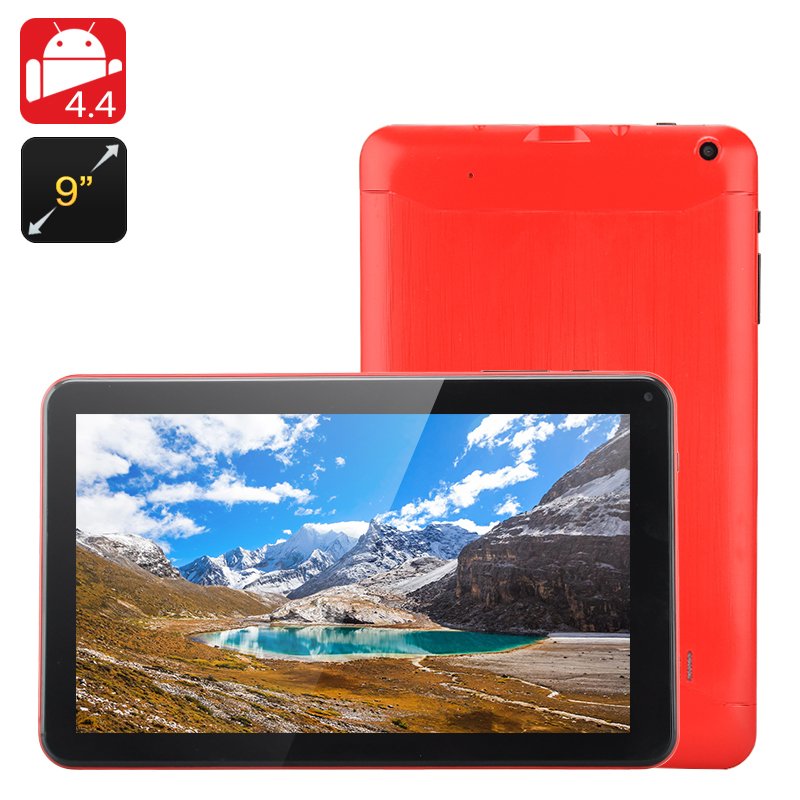 9 Inch Android 4.4 Tablet 'Iota' (Red)