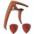 Quick Change Clamp Key Acoustic Classic Guitar Capo Guitar Capo Pick Guitar Accessories Red sandalwood pick   wood grain capo