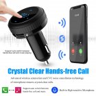 Quick Charge 3.0 Wireless V4.2 Car Smart Fm Transmitter Radio Adapter Usb Charger With Clear Handsfree Calling Microphone black