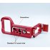 Quick Release Plate L Bracket Hand Grip Red for Sony A6600 Cold Hot Shoe Mount red