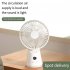 Quiet Desk Fan  3600mAh Portable Table Fan  LED Battery Level Display Desk Fan With Night Light  5 Speeds Strong Air And 90   Adjustable Tilt Fan White