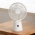 Quiet Desk Fan  3600mAh Portable Table Fan  LED Battery Level Display Desk Fan With Night Light  5 Speeds Strong Air And 90   Adjustable Tilt Fan White