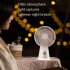 Quiet Desk Fan  3600mAh Portable Table Fan  LED Battery Level Display Desk Fan With Night Light  5 Speeds Strong Air And 90   Adjustable Tilt Fan White