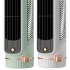 Quiet Desktop Tower Fans Portable Bladeless USB Rechargeable Desk Fan Air Conditioner For Summer Cooling green