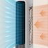 Quiet Desktop Tower Fans Portable Bladeless USB Rechargeable Desk Fan Air Conditioner For Summer Cooling green