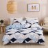 Quilt Cover  Pillowcase with Triangular Plaid Geometric Pattern Protective Bedding Cover
