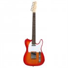 R-160 Series Handmade Electric Guitar With Connection Cable Wrenches Musical Instrument For Beginners sunset red edge