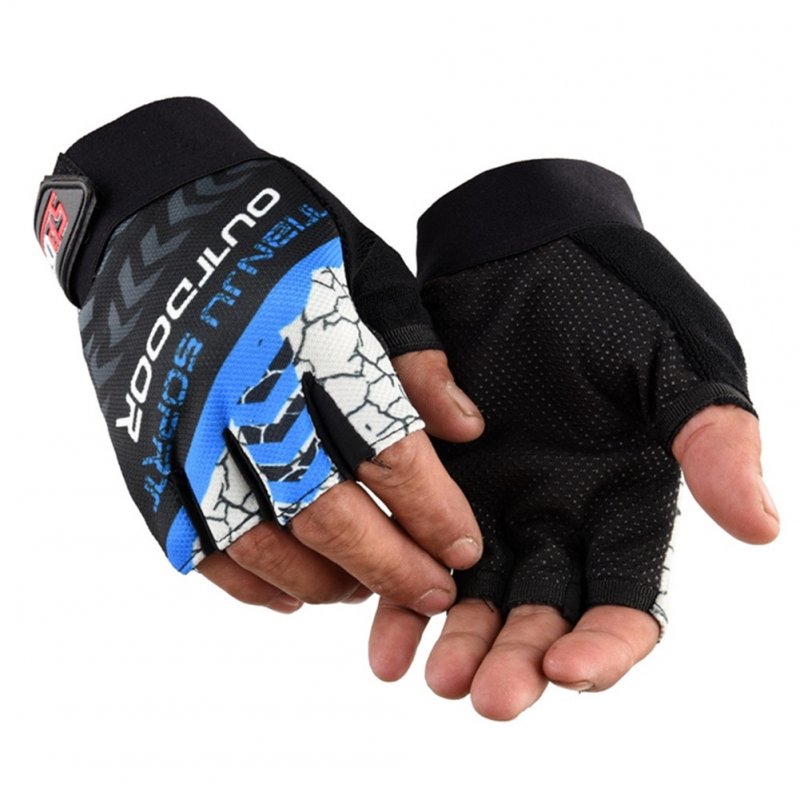 1 Pair Nylon Half  Finger  Gloves For Men Women Mountain Bike Fishing Fitness Yoga Non-slip Gloves 
