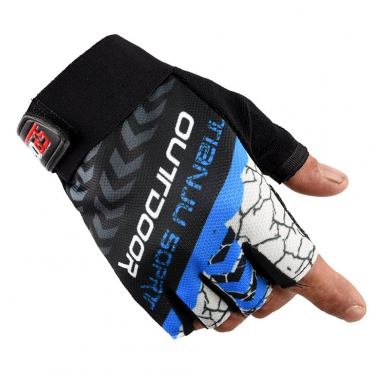 1 Pair Nylon Half  Finger  Gloves For Men Women Mountain Bike Fishing Fitness Yoga Non-slip Gloves 