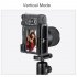 R020 for DSLR Camera Camera Horizontal Vertical Quick Release Plate with Cold Shoe Mount Release Plate Variable Angle Clap black