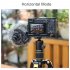 R020 for DSLR Camera Camera Horizontal Vertical Quick Release Plate with Cold Shoe Mount Release Plate Variable Angle Clap black