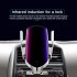 R1 Automatic Clamping 10W Car Wireless Charger  Infrared Induction Qi Wireless Charger Car Phone Holder Silver