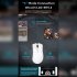 R1 Gaming Mouse Desktop Mouse with Adjustable DPI Wireless Wired Connection Modes Lightweight Gaming Mouse White