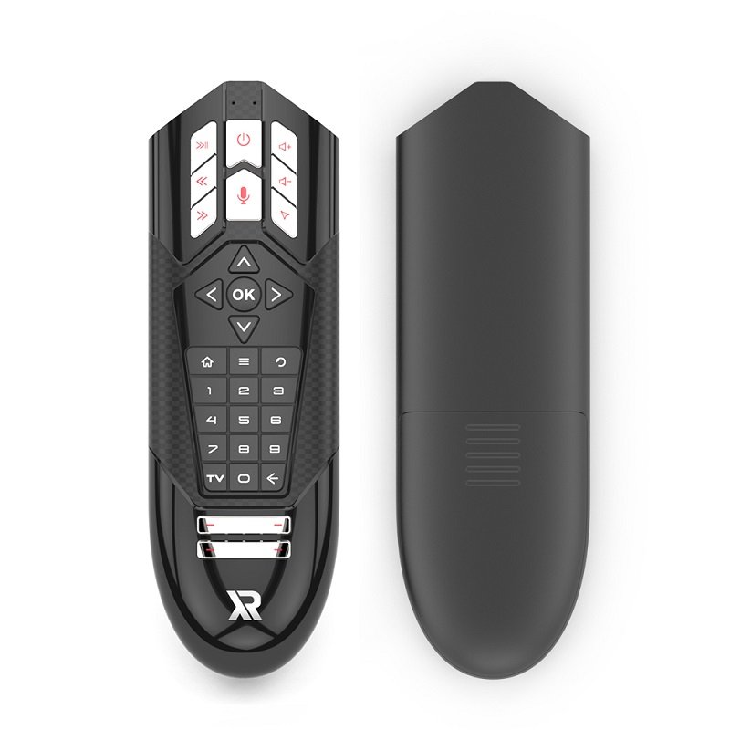 R1 Remote Control HiFi 2.4G Wireless Voice Control Universal Remote Control black