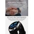R19 Smart Bracelet Sleep Monitor Multifunction HD Touch Control Smart Watch Black leather strap