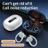 R201 Bluetooth Headset Digital Display Stereo Hifi Music Earphone Ear hook Business Sports Headphones White