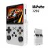 R36S Retro Handheld Game Console 3 5 Inch IPS Screen 3500mAh Rechargeable Battery Video Games System White 128GB