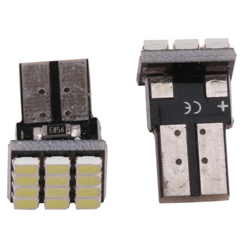 1 Pair Car Led License Plate Light Width Lamp Roof Reading Lights T10-1206-12smd Instrument Modified Light 