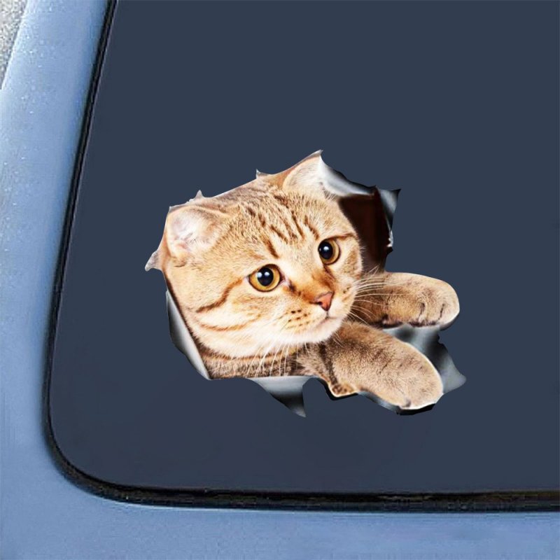 Funny Car  Sticker Body Dog Cat Puppy Scratch Paint Subsidies Cartoon Simulation Door Body Decal 