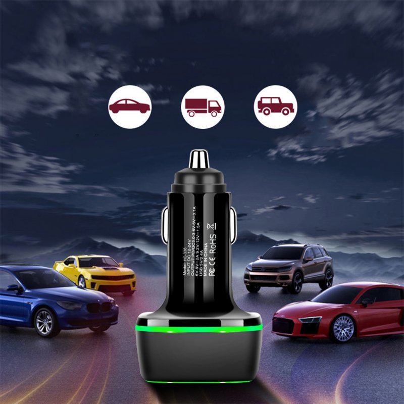 Car Qc3.0+pd 18w Fast Charging Car Charger 3 In 1 Type-c Cigarette Lighter Overcharge Overheating Car Charger Wide Applications 
