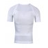 RAIFU International Tv Men Body Shaping Clothes High Elastic Sports Short Sleeve T shirt Black M