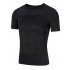 RAIFU International Tv Men Body Shaping Clothes High Elastic Sports Short Sleeve T shirt Black M