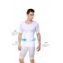 RAIFU International Tv Men Body Shaping Clothes High Elastic Sports Short Sleeve T shirt White XXL