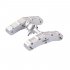 RBR   C WPL Off road Climbing Tracked RC Remote Control Car DIY Upgrade Retrofit New All metal Seesaw Model Toy Accessories Silver