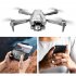 RC Aircraft 4k Obstacle Avoidance 360 Degree Rollover Optical Flow Dual Camera 4 Shaft RC Drone Gray 3 Batteries