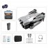 RC Aircraft 4k Obstacle Avoidance 360 Degree Rollover Optical Flow Dual Camera 4 Shaft RC Drone Gray 1 Battery