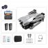 RC Aircraft 4k Obstacle Avoidance 360 Degree Rollover Optical Flow Dual Camera 4 Shaft RC Drone Gray 2 Batteries