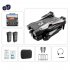 RC Aircraft 4k Obstacle Avoidance 360 Degree Rollover Optical Flow Dual Camera 4 Shaft RC Drone Black 2 Batteries