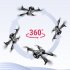 RC Aircraft 4k Obstacle Avoidance 360 Degree Rollover Optical Flow Dual Camera 4 Shaft RC Drone Black 2 Batteries