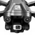 RC Aircraft 4k Obstacle Avoidance 360 Degree Rollover Optical Flow Dual Camera 4 Shaft RC Drone Black 2 Batteries