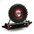 RC Axail SCX10 Rear Bumper Spare Tire Rack Winch Hook for 1 10 RC Crawler Car RC4WD D90 Aluminum Alloy Upgrade Part black Rear bumper   red tire