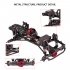 RC Car Frame Kit 1 10 CNC Aluminum for SCX10 AXIAL RC Crawler Climbing Car without Tire as shown