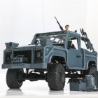 RC Car High Speed Off-Road Cavalry Jeep Crawler Remote Control Vehicle Off Road All Terrain 1:12 2.4G 4WD Electric RC Buggy with <span style='color:#F7840C'>LED</span> Light for On-Road and Off-Road Car RTR Toy blue_Vehicle