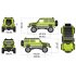 RC Car for Mn86ks 1 12 2 4G Four wheel Drive  Climbing  Off road  Vehicle Big  G Brabus Kit Toy Assembly  Version fluorescent green