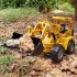 RC Excavator Toy   Hours of Fun with Fully Functional Remote Control Front Loader Tractor   Scoop  Load  Carry and Dump Sand  Dirt  Rocks  Beans  yellow